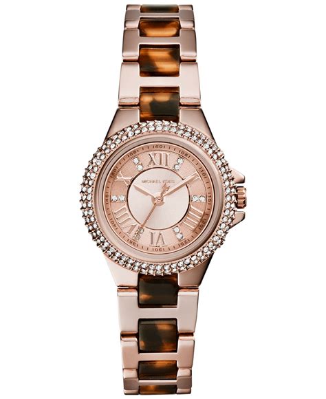 michael kors mk tortoise watch|Michael Kors petite lock bracelet.